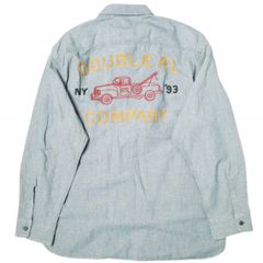 新品 RRL ダブルアールエル 24SS Embroidered Indigo Chambray Work Shirt エンブロイダリーインディゴシャンブレーワークシャツ 782928542001 XL Blue Double RL 定価60,500円