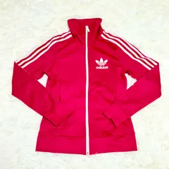 ★adidas★アディダス トレフォイルロゴ  トラックジャケット ファイヤーバード 3ストライプ  ピンク 85 XS