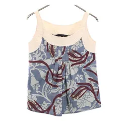 マークジェイコブス 総柄 キャミソール トップス 4 ネイビー系 MARC JACOBS レディース 【中古】  【230904】 メール便可