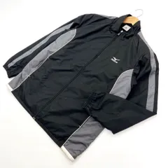 ミズノ ☆ MIZUNO 男好みのカラーリング◎ ナイロンジャケット ウィンドブレーカー ブラック グレー L ランニング トレーニング■H242
