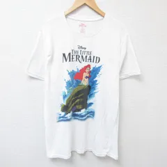 XL/古着 半袖 Tシャツ メンズ ディズニー リトルマーメイド クルーネック 白 ホワイト 25jun28 中古