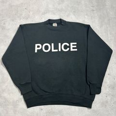00s~ FRUIT OF THE LOOM フルーツオブザルーム "POLICE" スウェット ブラック 古着