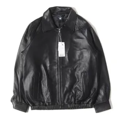 【新品】URBAN RESEARCH アーバンリサーチ ジャケット サイズ:M / ラムレザー ZIP UP ジャケット / ブラック 黒 / アウター ブルゾン 上着【メンズ】のサムネイル