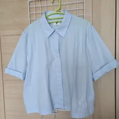 POLHAM(ポールハム) レディース ポプリン クロップド 半袖 シャツ M