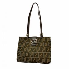 フェンディ(Fendi) フェンディ ショルダーバッグ ズッカ ナイロンキャンバス ブラウン レディース