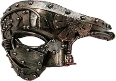 PIENSE ベネチアンマスク サイボーグ スチームパンク 仮面 コスプレ 仮装 変装(アンティークブロンド)