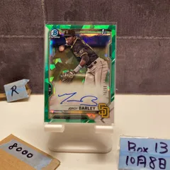 2021 Topps 1st Bowman Chrome Jordy Barley 76/99 直筆サインカード San Diego Padres Green Refractor カード