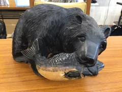 【北海道民芸】くまの木彫り 彫刻 置物