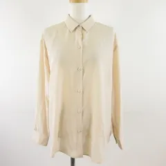 コムサマチュア Comme ca Mature シャツ ブラウス 長袖 ベージュ 11 *T580
