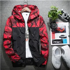 レッド マウンテンパーカー 迷彩柄 ジャケット 軽量 撥水性　男女