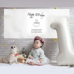 新品! バースデー タペストリー 横長 飾り付け 飾り 赤ちゃん用 女の子 男の子 子供バースデータペストリー 100日祝い birthday　誕生日 飾り付け 写真撮影 シンプル kkkgpb