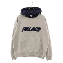 Palace Skateboards (パレススケートボーズ) 22AW Baffled Hood バッフル フーディープルオーバーパーカー グレー/ネイビーのサムネイル