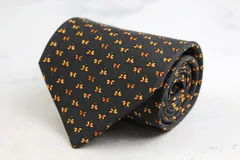 サルヴァトーレフェラガモ ブランド ネクタイ 総柄 昆虫 トンボ シルク イタリア製 PO メンズ ネイビー Salvatore Ferragamo 【中古】