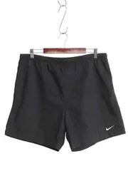 【お得なクーポン配布中!】 90s ナイキ ショートパンツ メンズ M オールド イージー ショーツ 短パン ハーフパンツ ワンポイント スウッシュ スポーツ トレーニング 黒