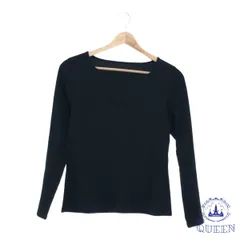 ☆美品☆ ESPIE エスピエ トップス カットソー クルーネック 長袖 レディース ブラック 38 日本製 901-7963 送料無料 古着のサムネイル