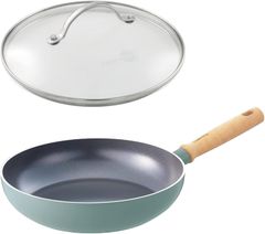 【セット商品】 グリーンパン メイフラワー フライパン 26cm + ステンレスガラス蓋 26cm 2点セット セラミック こびり付きにくい フッ素不使用 安心安全