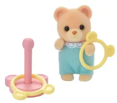 【中古】おもちゃ 1.クマの赤ちゃんと輪投げセット 「シルバニアファミリー 赤ちゃんコレクション 赤ちゃんパーティーシリーズ」
