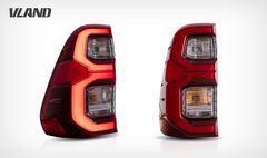 VLAND ハイラックス GUN125 LEDテールランプ 後期純正仕様 レッド スモークテール リアフォグ無 純正交換 社外品 カスタム