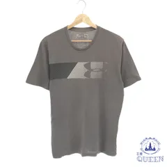 ☆美品☆ UNDER ARMOUR アンダーアーマー トップス Tシャツ カットソー Uネック 半袖 ロゴプリント レディース グレー 901-7173 送料無料 古着