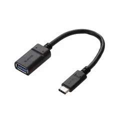 【新着商品】C-Aメス 0.15m USB-Cケーブル USB3.1Gen1 認証品 エレコム ブラック USB3-AFCM01NBK