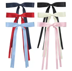 【特価】6色 リボン バレッタ ヘアクリップ BetterJonny ヘアアクセサリー め 蝶結びヘアークリップ 髪留め おしゃれ エレガント ヘアピン ウェディング ヘッド 髪飾り 結婚式 和装…