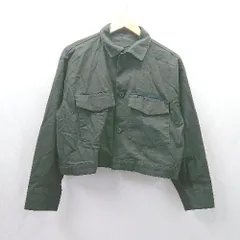 ◇ Θ GLOBAL WORK グローバルワーク 無地 長袖 ミリタリーショートジャケット サイズS ブラック系 レディース E  【1503060043394】