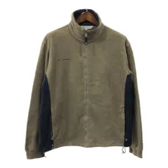 90年代 Columbia コロンビア フリースジャケット アウトドア カーキ (メンズ L) 中古 古着 R0100