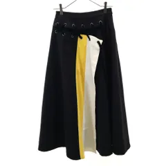 アメリ ウールブレンド ロング丈 フレアスカート S ブラック系 AMERI UNDRESSED レディース