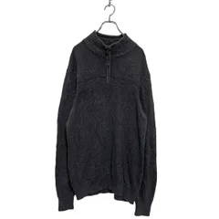 DOCKERS コットン ハイネックセーター ニット XL グレー ドッカーズ ビッグサイズ ハーフジップ 古着卸 アメリカ仕入 a602-5514