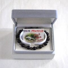 奇跡の石・健康ブレスレット*L◆ブラックシリカ*ゲルマニュウム◆