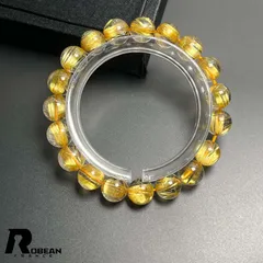 【限定一点】 夢色 EU製 ★ROBEAN・極!極満針ルチルクォーツ★ ブレスレット パワーストーン 天然石 金運 お守り プレゼント1 ギフト 9.8-10.2mm D0625670