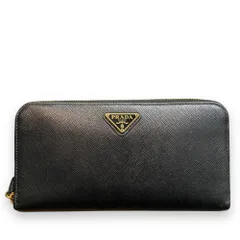 PRADA SAFFIANO TRIANG PORTAFOGLIO LAMPO WALLET 長財布