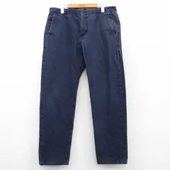 W36/古着 ドッカーズ パンツ メンズ ワンポイントロゴ 紺 ネイビー 25may31 中古 ボトムス ロング