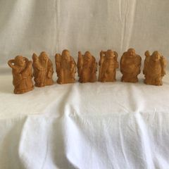 縁起物】 木彫り 七福神 時代物 7体セット 骨董品 - メルカリ
