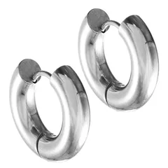 【迅速発送】SEIYA INTERNATIONAL フープピアス 太め メンズ リングピアス フープ リング ステンレス 両耳 2個セット 幅5mm 18G