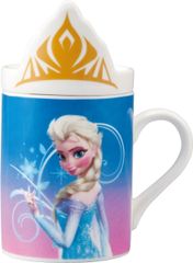 선 아트 아나운서와 눈의 여왕 엘사 뚜껑이있는 머그컵 230ml SAN2373-1