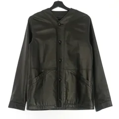 ディスカバード DISCOVERED レザーベースボールジャケット ノーカラー ブルゾン 2 ブラック 黒 DC-AW15-BL-03のサムネイル
