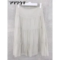 ◇ KUMIKYOKU 組曲 サイドジップ 膝丈 フレア スカート サイズ1 ライトベージュ レディース 【中古】 【1002798460614】