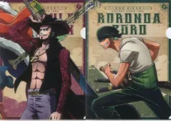 【中古】クリアファイル ミホーク/ゾロ A4描きおろしクリアファイルセット～ヒストリーリレー～(2枚セット) 「一番くじ ワンピース メモリアルログ」 G賞