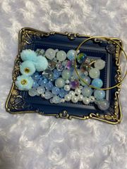 アクリル　ビーズ　リース　ハンドメイド アクリルビーズリース ハンドメイド作品 SP人形付き リース non