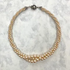 鏡面仕上げあこや真珠パールネックレス7.5mm〜7.0mm 7092