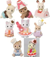 【中古】おもちゃ 全8種セット 「シルバニアファミリー 赤ちゃんコレクション 赤ちゃんケーキパーティーシリーズ」