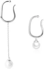 AXLUCE イヤーカフ イヤリング レディース フェイクピアス ピアス風 ノンホールピアス( シルバー)