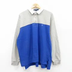 XL/古着 ラルフローレン 長袖 ブランド ラガー シャツ メンズ 90s ワンポイントロゴ 大きいサイズ コットン 青他 ブルー 25mar28 中古 トッ