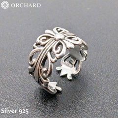 シルバー925 オーバルクロス 指輪 リング 15号以上調整可能 メンズ レディース 高級ジュエリー ユニークなデザイン