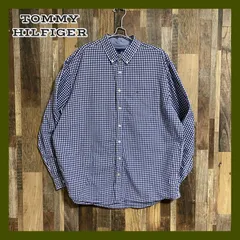 トミーヒルフィガー カジュアル ビジネス ワンポイントロゴ チェック 2XL メンズ 古着 長袖 シャツ