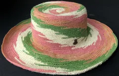 新品 エクアアンディーノ ハンドメイド パナマハット カンカン帽　　Ecua-Andino panama hats 天然素材 エクアドルハット 玉5574 ロゴプレート