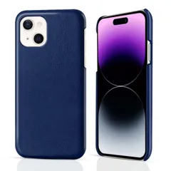 iPhone15 ケース アイフォン15  レザー ハード ケース 【Color】 ネイビー