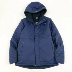 78i10-5《未使用品》タグ付 OAKLEY オークリー UNEVEN PUFF JACKET 3.0 中綿2wayジャケット ベスト ゴルフウェア アウター ロゴ刺繍 大きいサイズ FOA402870 2XL ネイビー メンズk02i