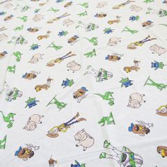 ヴィンテージシーツ　ディズニー　トイストーリー　総柄　バズ　ウッディ　生地　ハンドメイド　リメイク　入園　入学　イベント/ｘ8